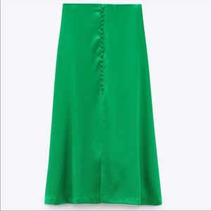Green zara skirt